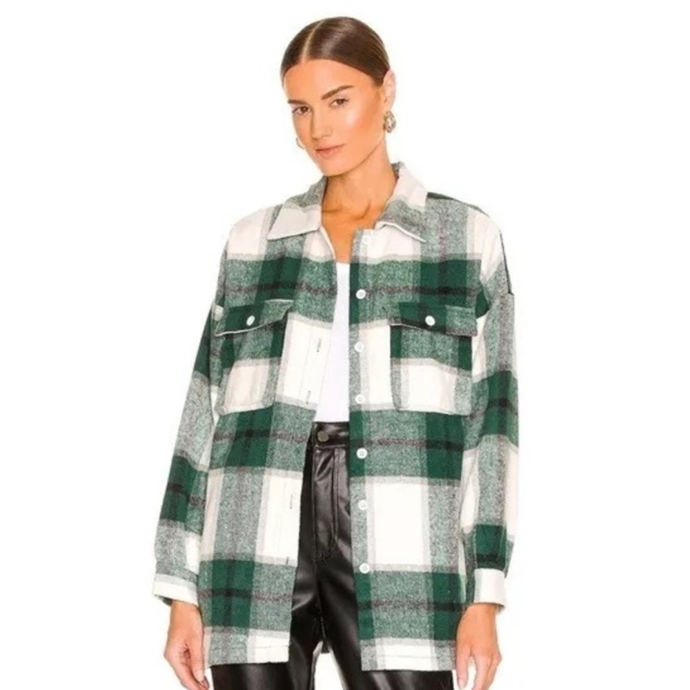 Lovers + Friends Green Shacket